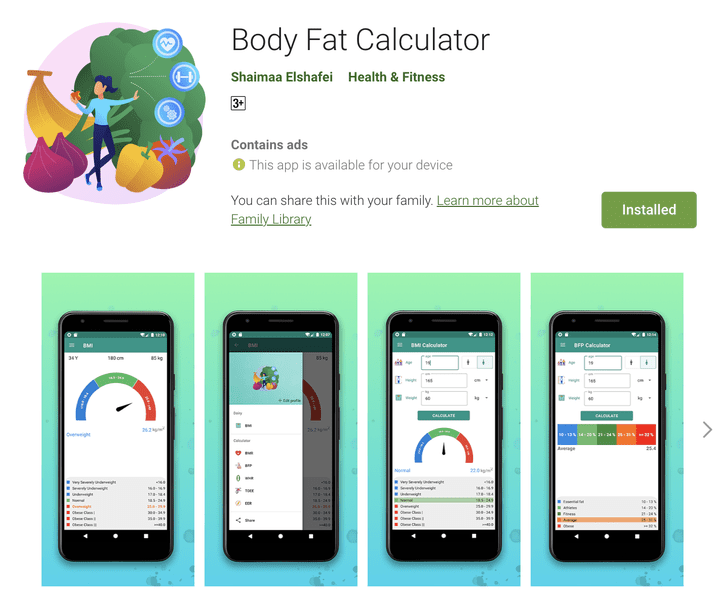 Body fat calculator