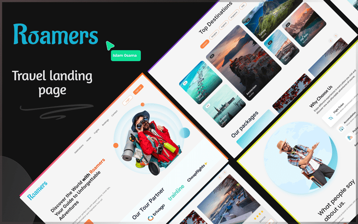 تصميم (Roamers) Landing page