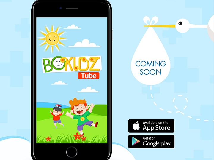 تصميم هوية وشاشات تطبيق Bokids Tube للاطفال