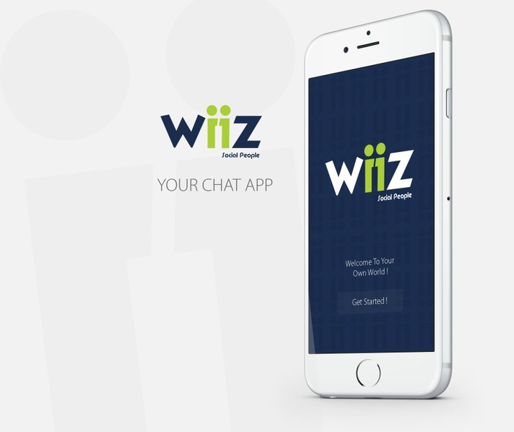 تصميم هوية وواجهات تطبيق برنامج المحادثة WIIZ