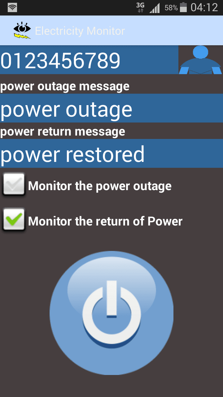 تطبيق اندرويد لمراقبة التيار الكهربائي