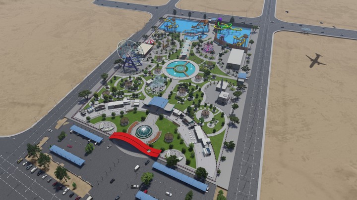 حديقة و ملاهي بمنطقة عسير -A park and amusement park in the Aseer region, Saudi Arabia