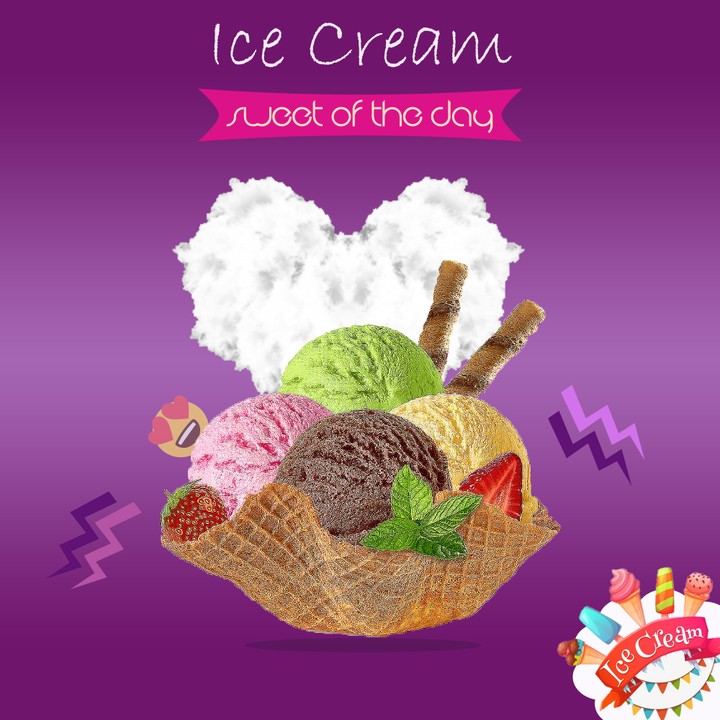 ice cream advertisment social media