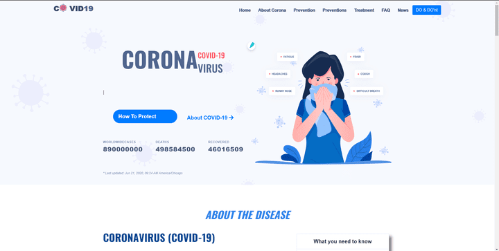 موقع Corona Virus