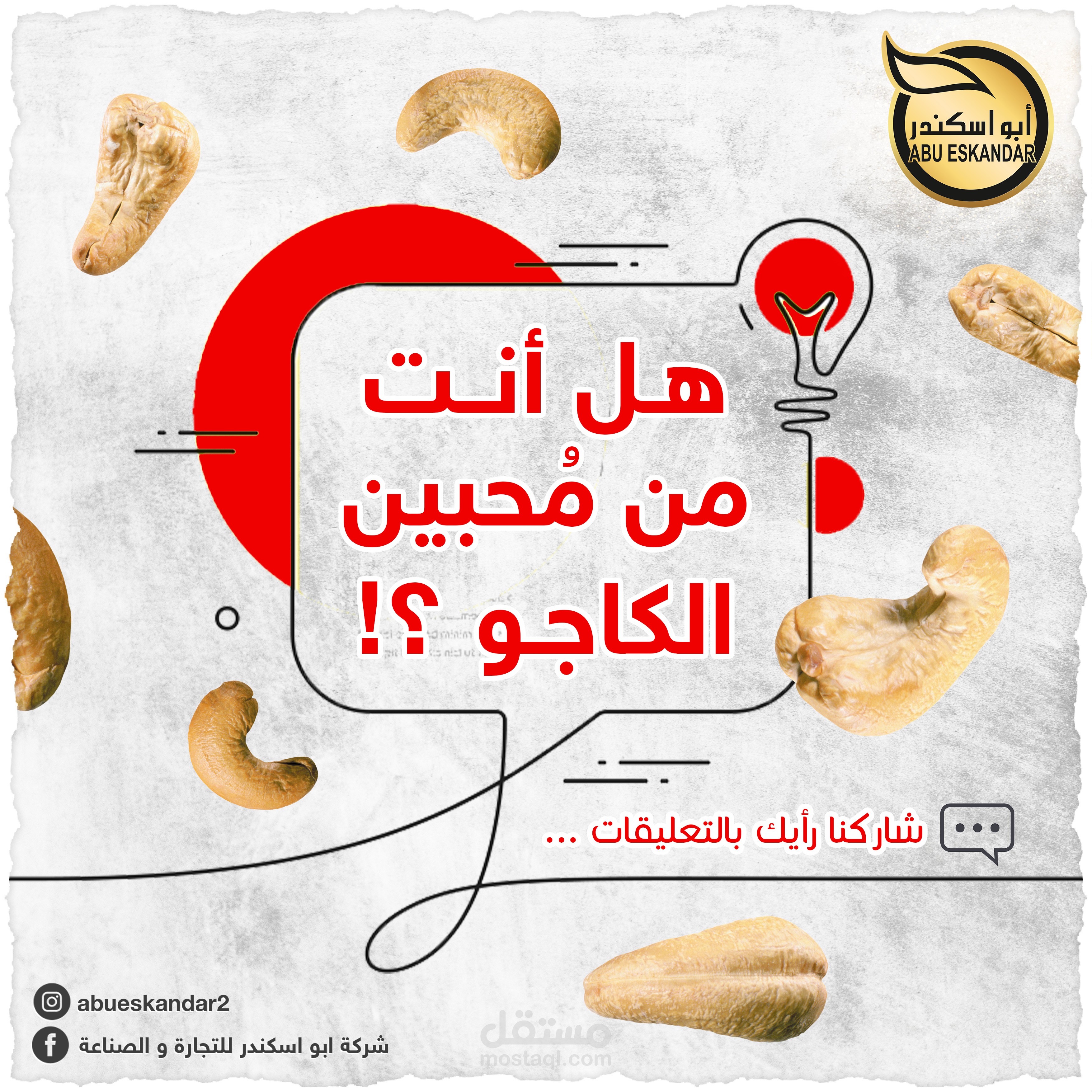 انفوجرافيك عن الكاجو Infographic about cashews