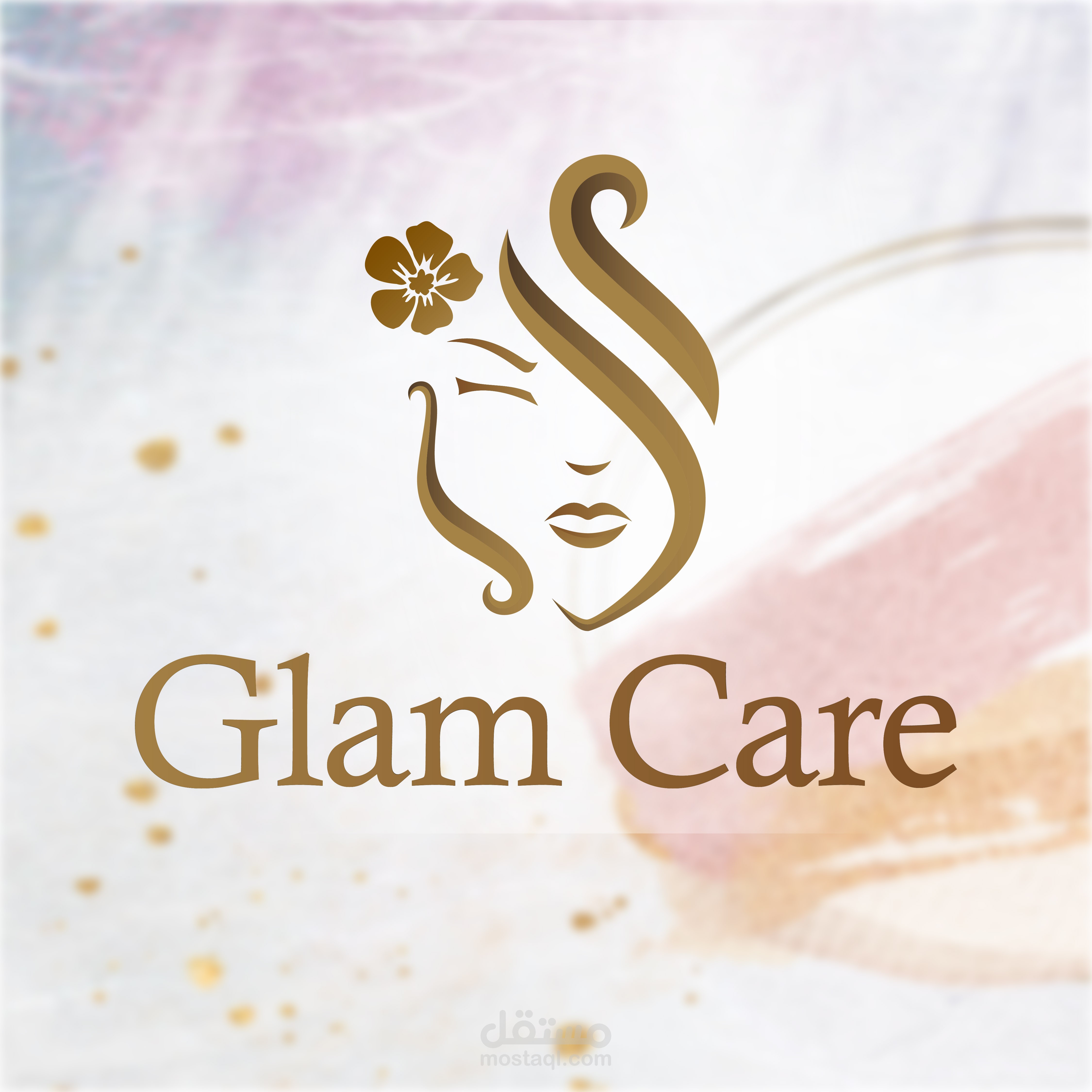 تصميم هوية بصرية لمركز تجميل بعنوان Glam Care