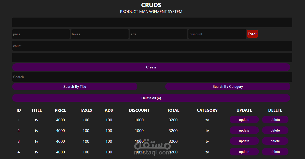 CRUD JS