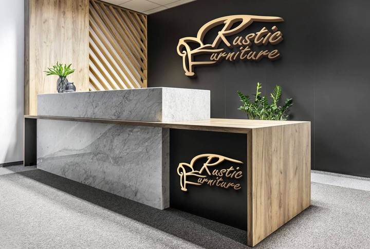 شعار لمعرض مفروشات Rustic Furniture