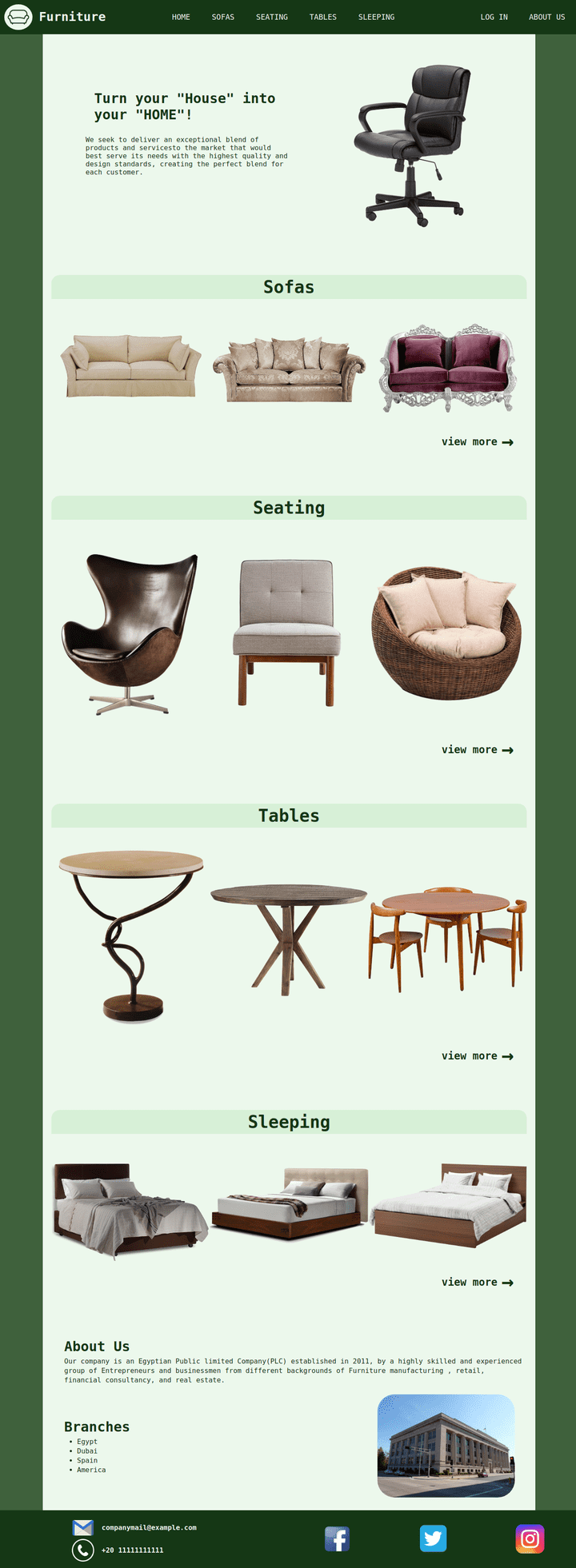 Furniture online store_Front end