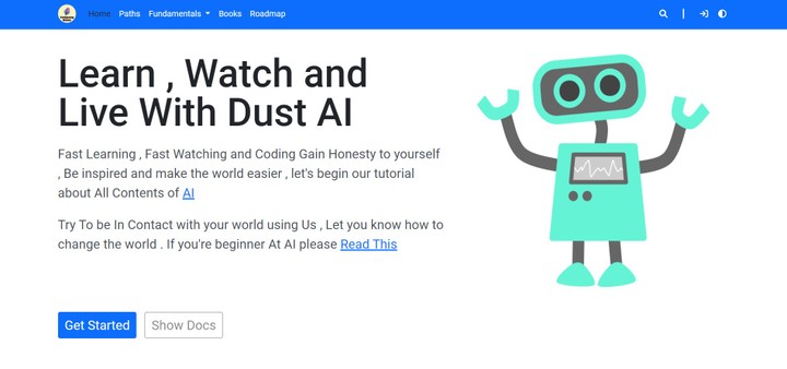 AI Website called Dust AI