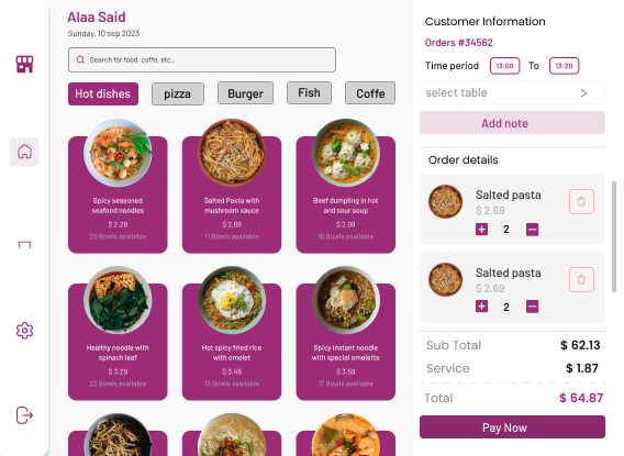 POS" SYSTEM FOR RESTAURANTS AND CAFES " | UI/UX DESIGN