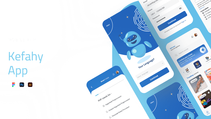 Kefahy mobile app|Ui/ux designer