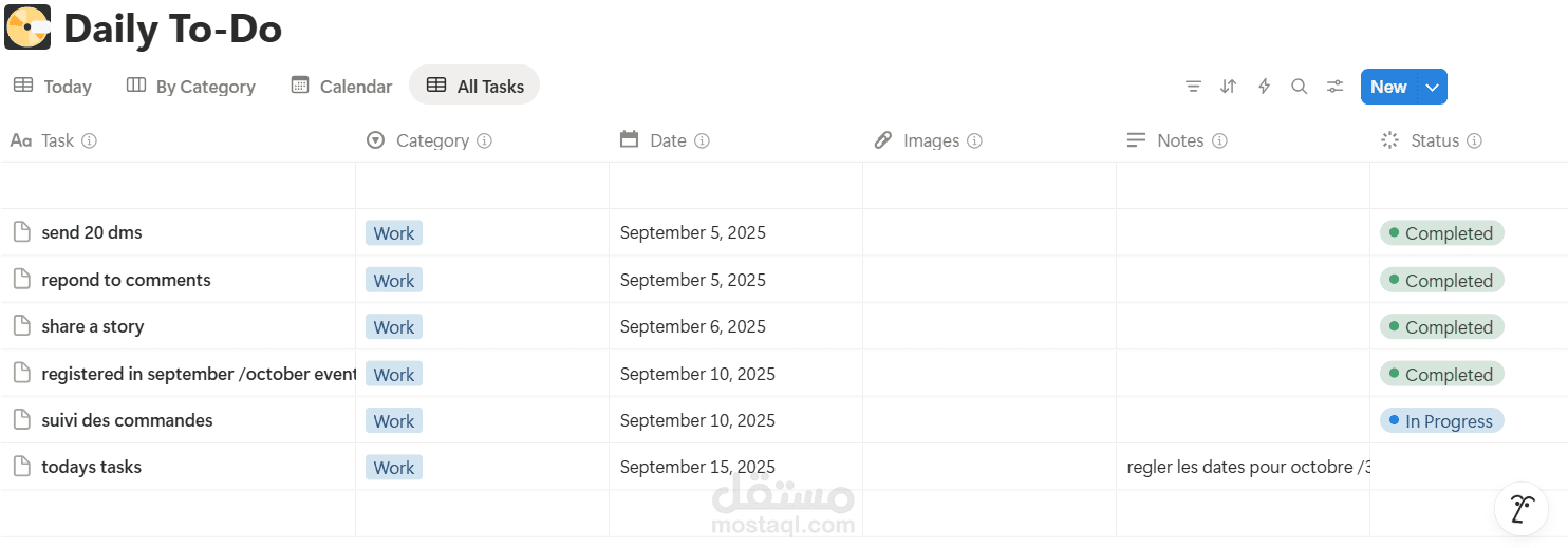 Daily To-Do on Notion
