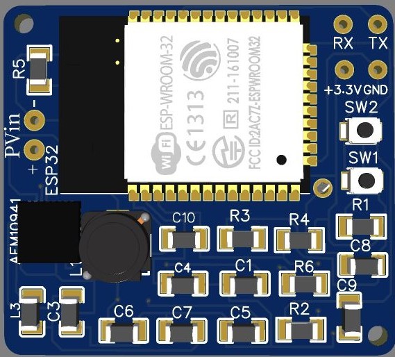 ESP32 board with Energy Harvesting system