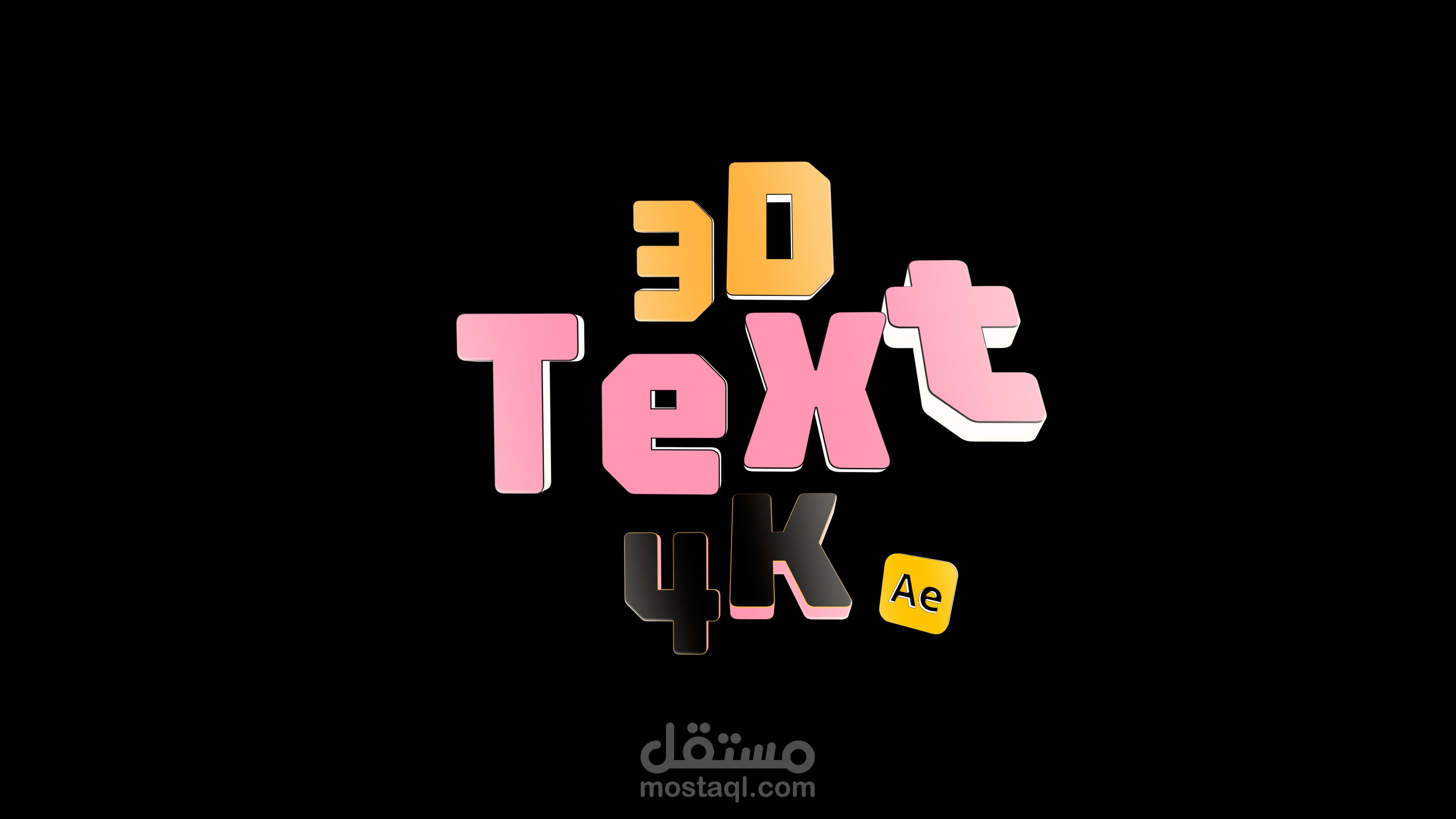 3D Text & 3D shape