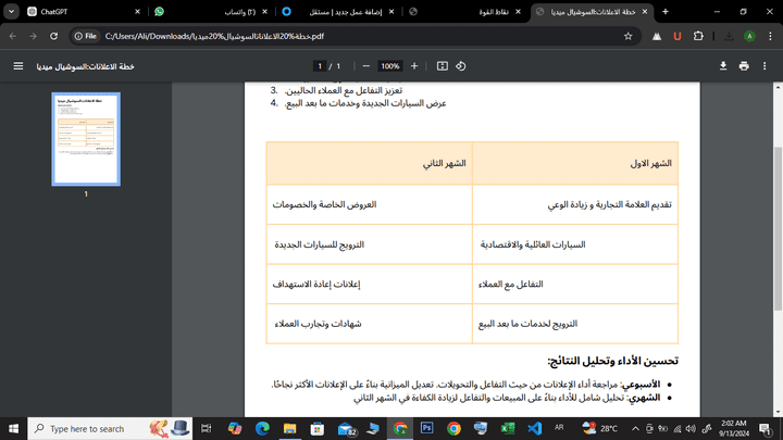 خطة اعلانات سوشيال ميديا