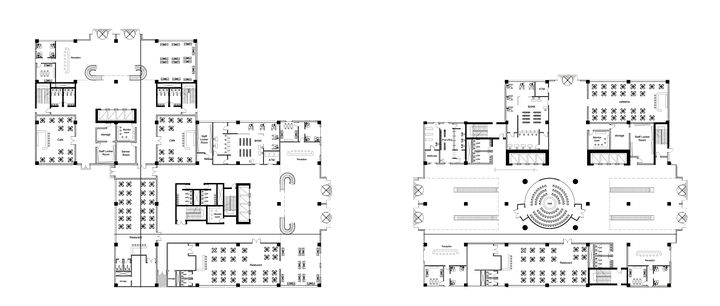 تصميم مجمع للأعمال - Financial complex Plans