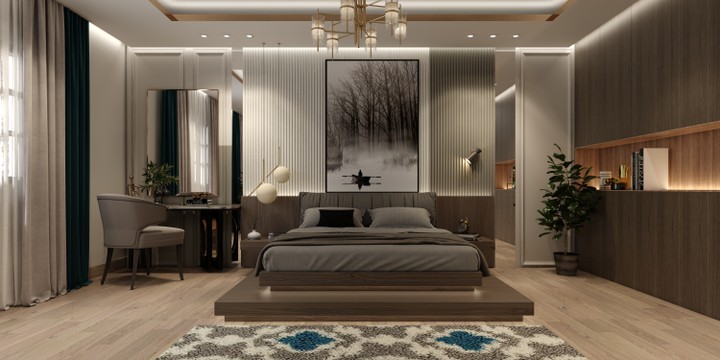 Master Bedroom With Living Room