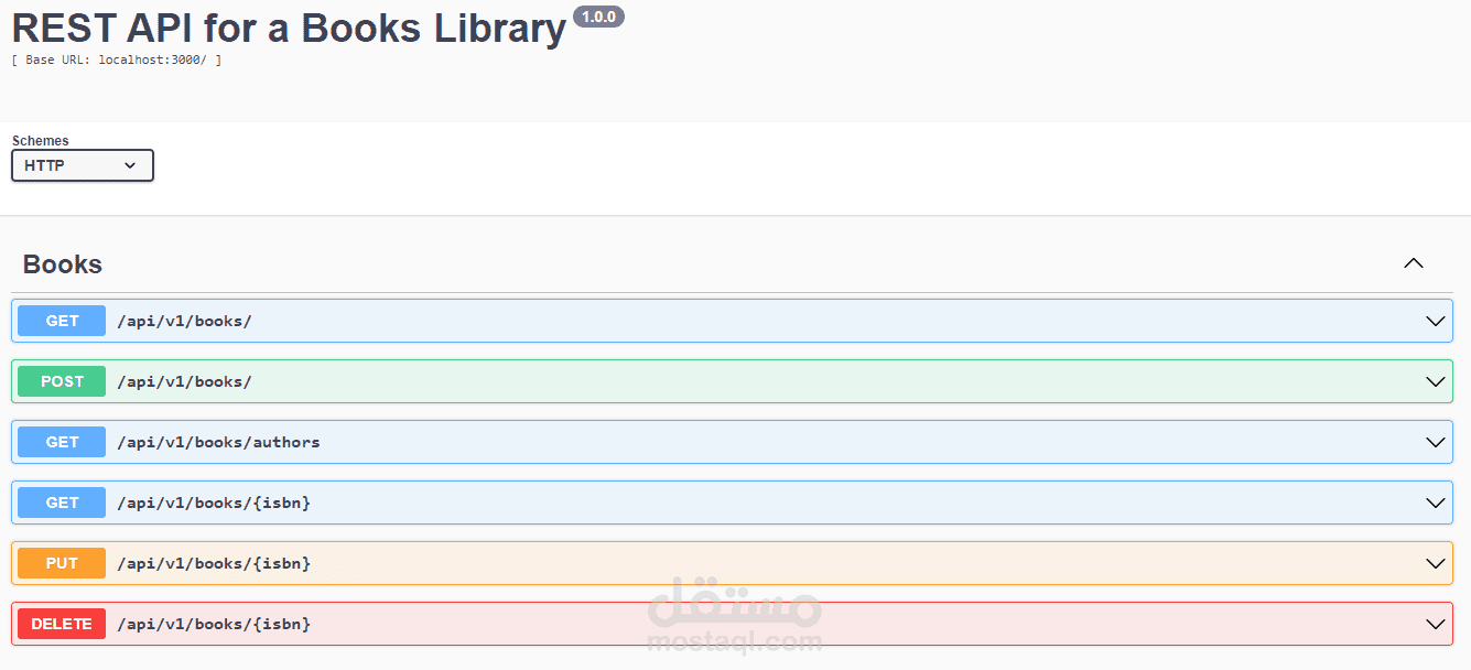 إنشاء REST API لمكتبة باستخدام لغة nodejs واطار العمل express