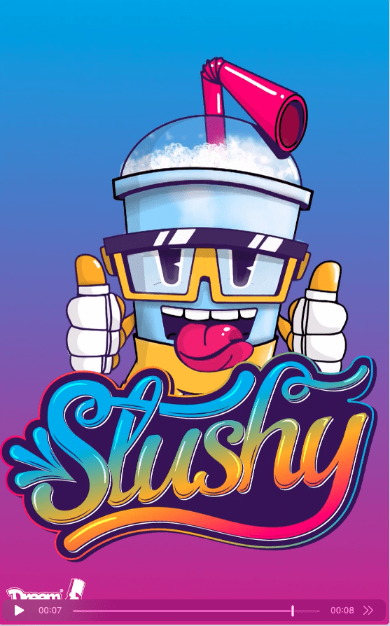 attractive and engaging GIF for Slushy brand