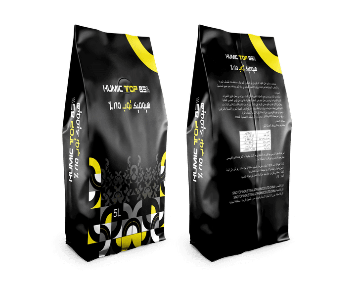 Humic Top 85% Package تصميم عبوة Humic Top 85%