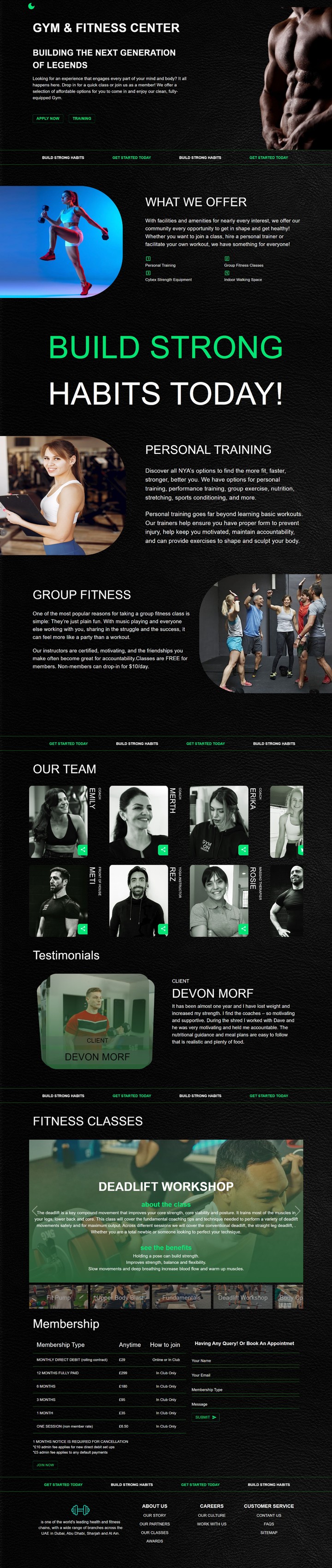 Gym Website