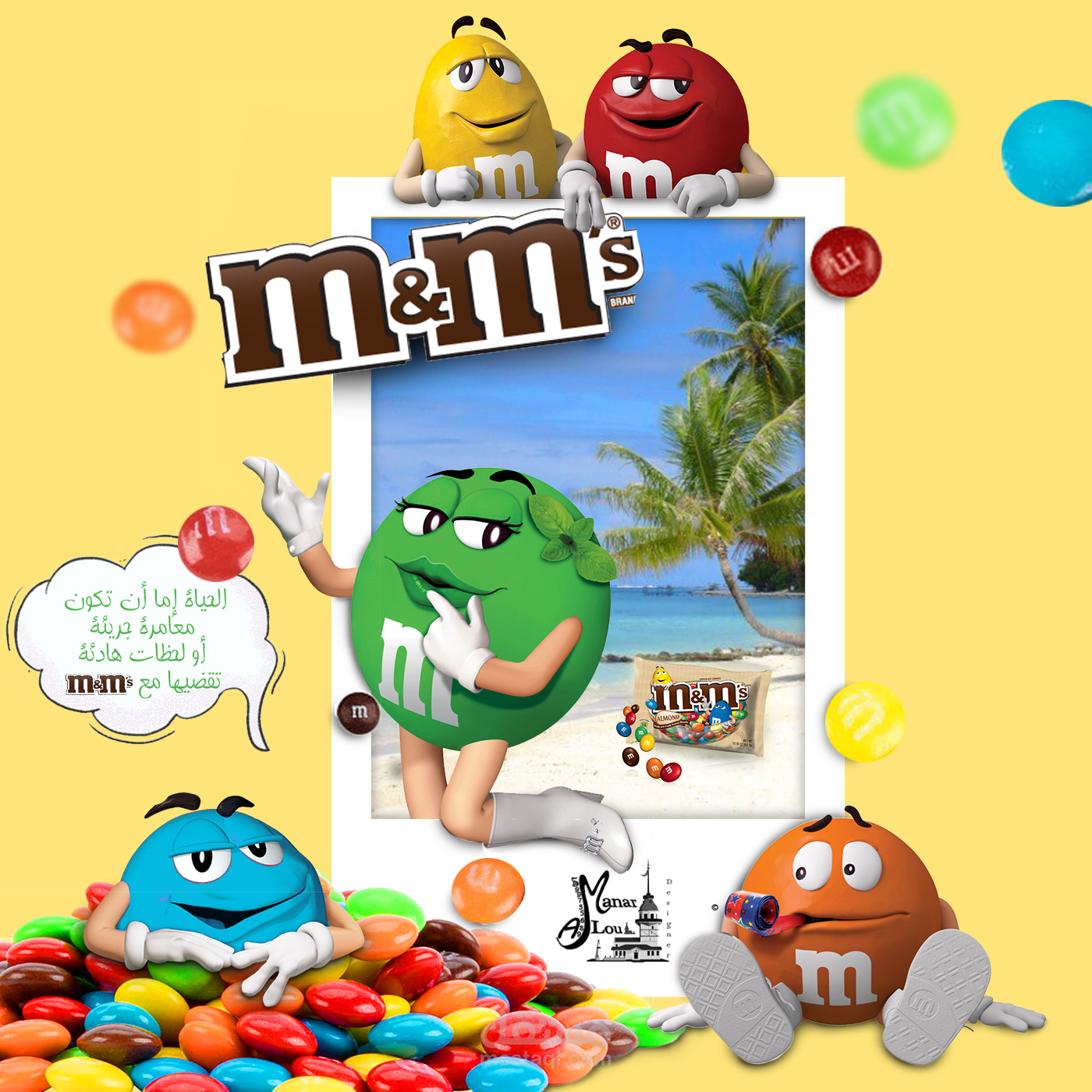 Social Media Post "M&M's " Advertising