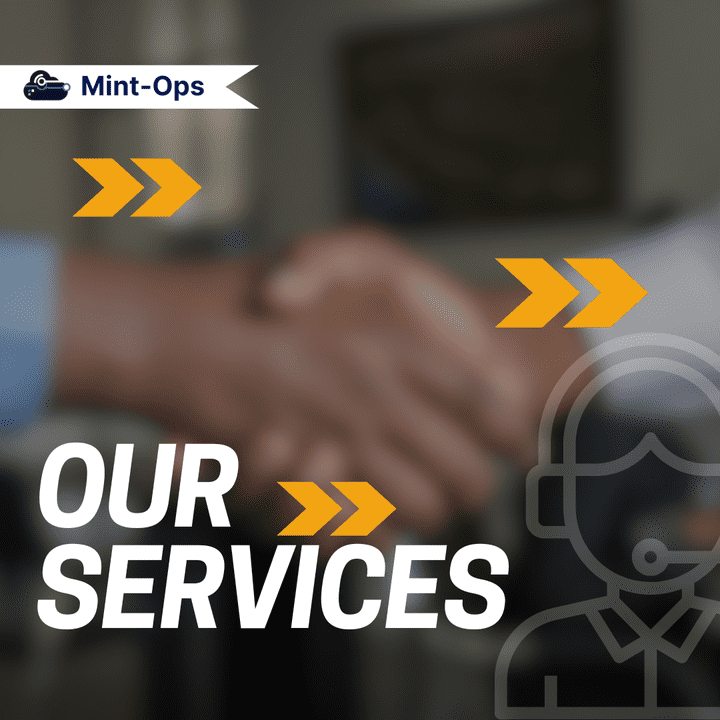 تصميم صورة تعبر عن خدمات شركة Mint-Ops  (Our services)