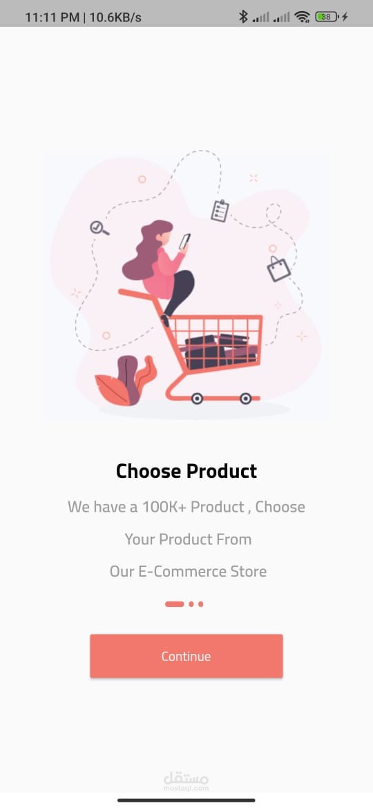 Ecommerce App Landing Page & Sign in / Up