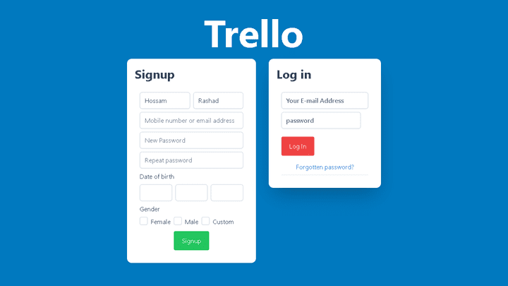 مشروع إدارة المهام والمشاريع - مشابه لـ Trello