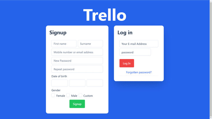 مشروع إدارة المهام والمشاريع - مشابه لـ Trello