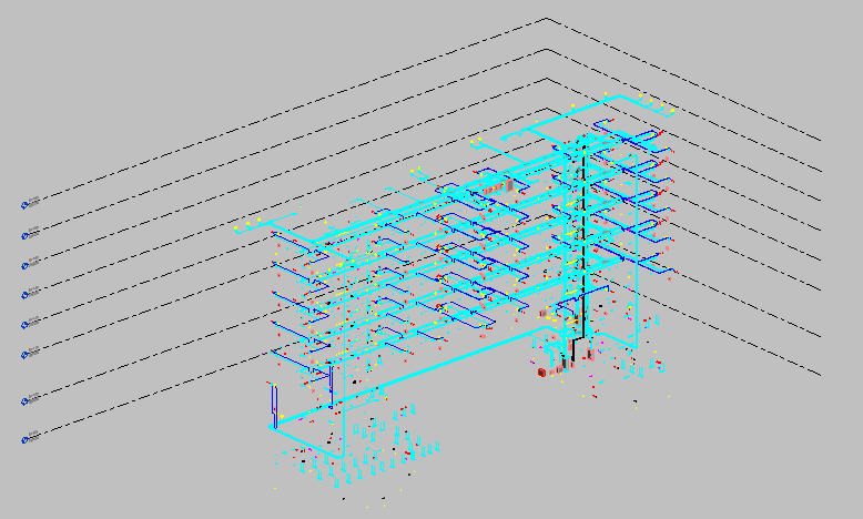مبنى اداري كبير باستخدام برنامج Autodesk Revit