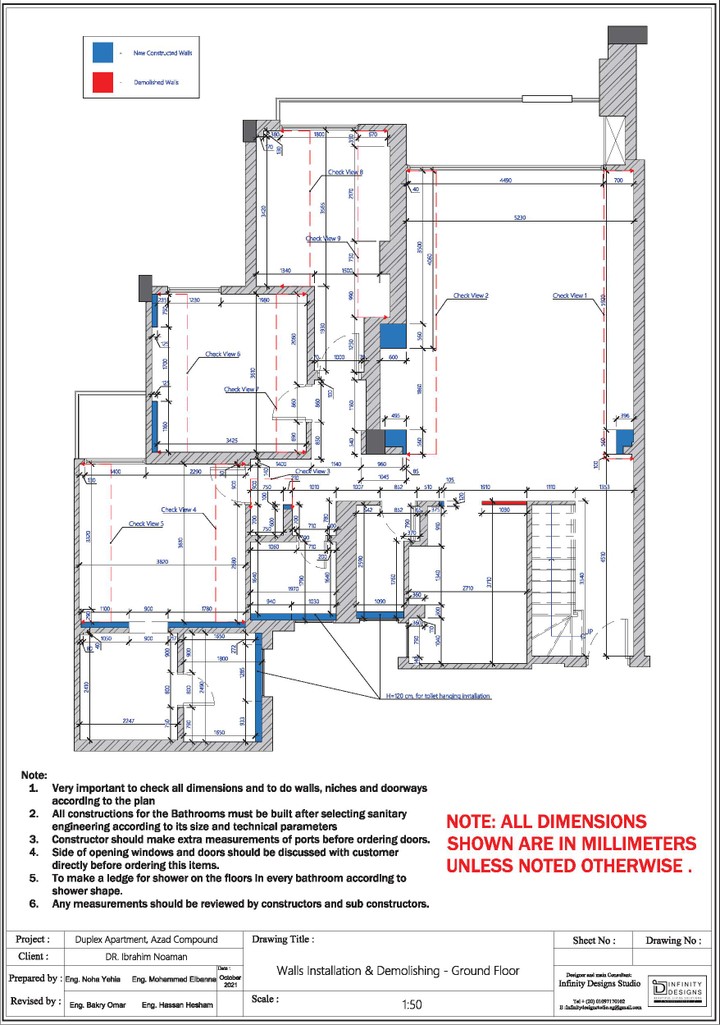 interior working drawings for duplex apartment 01