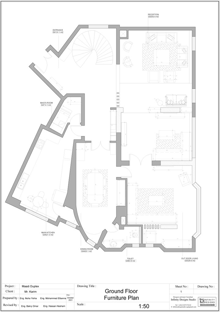 villa working drawings interior design