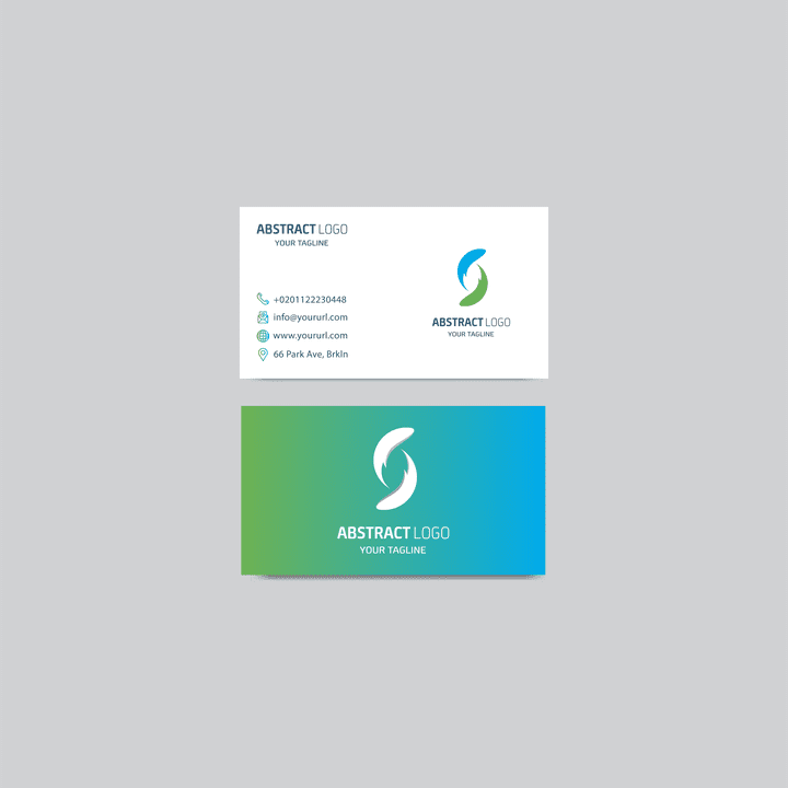 تصميم business card احترافي بوجهين