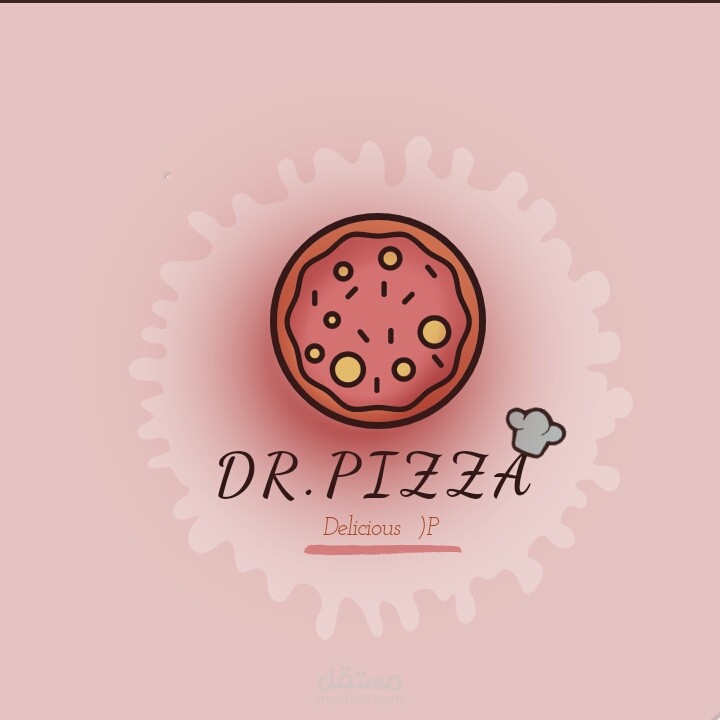 لوجو مطعم اسمه DR.PIZZA