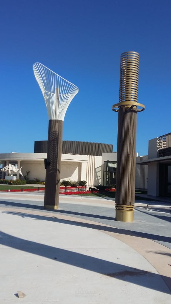 Decorative Columns of Piazza Magaweesh Restaurant