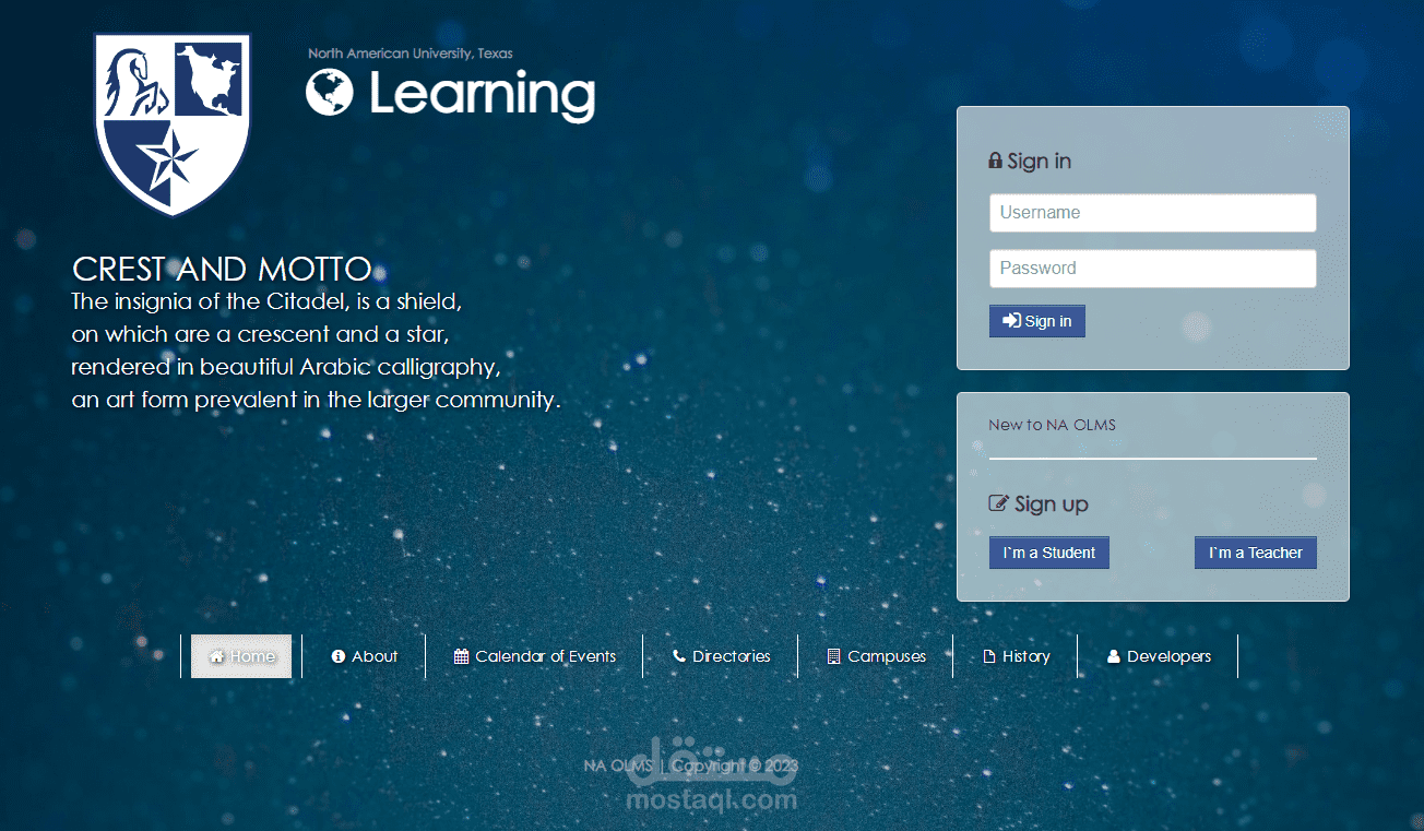 موقع Online Learning Management System