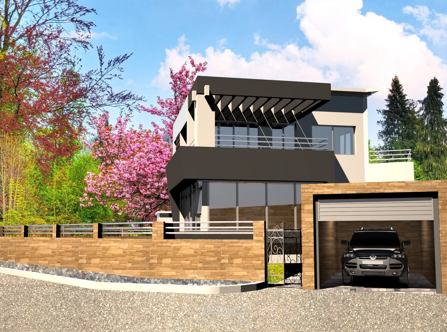 تميم خارجي _ 3D exterior Of Villa