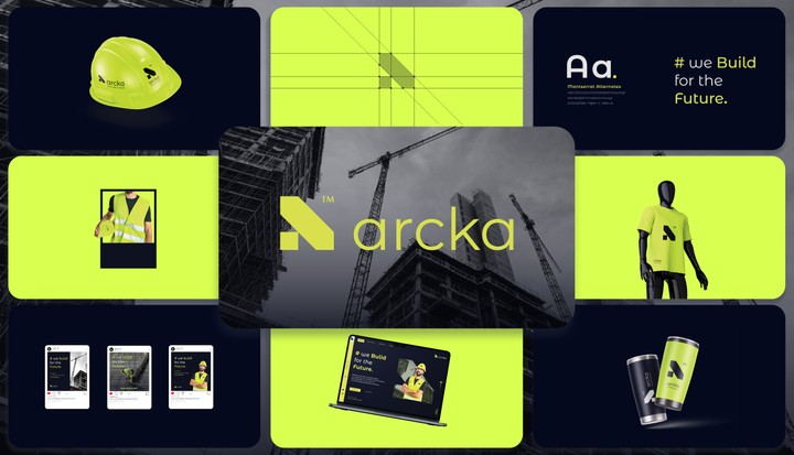 تصميم شعار و هوية لشركة مقاولات arcka™ -  construction group