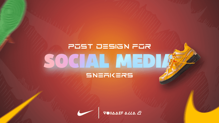 post design for social media  sneakers