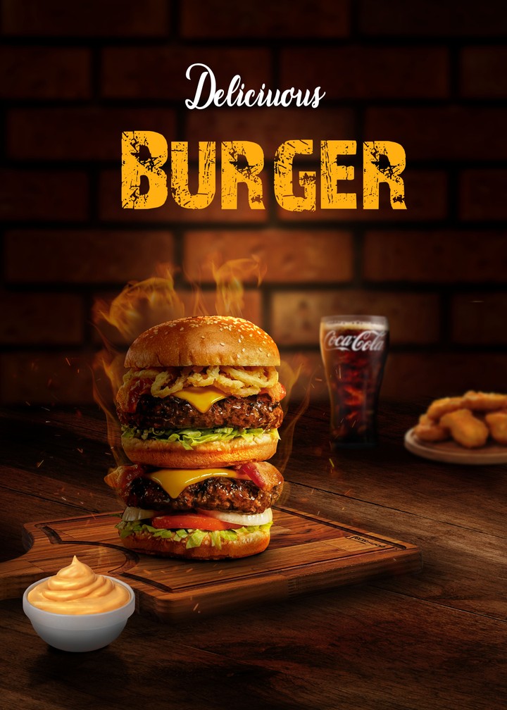 burger resturant social media design