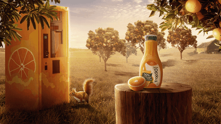 orange juice social media design