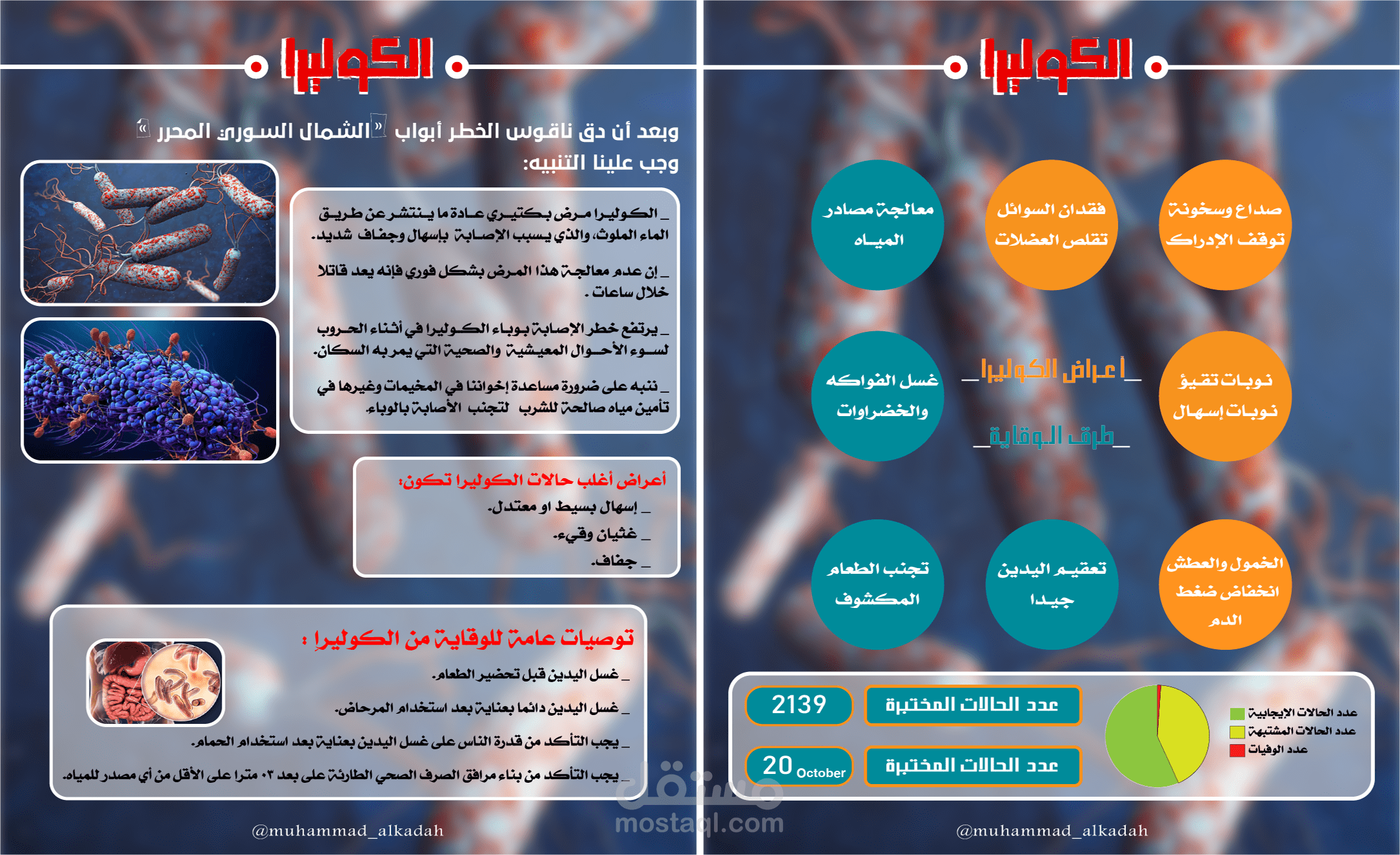 مشروع انفوغرافيك عن الكوليرا