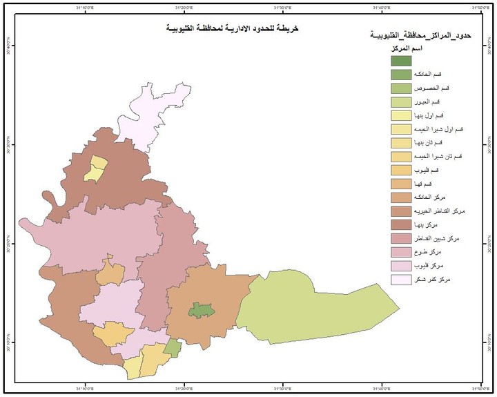 خريطة لاحدى محافظات مصر