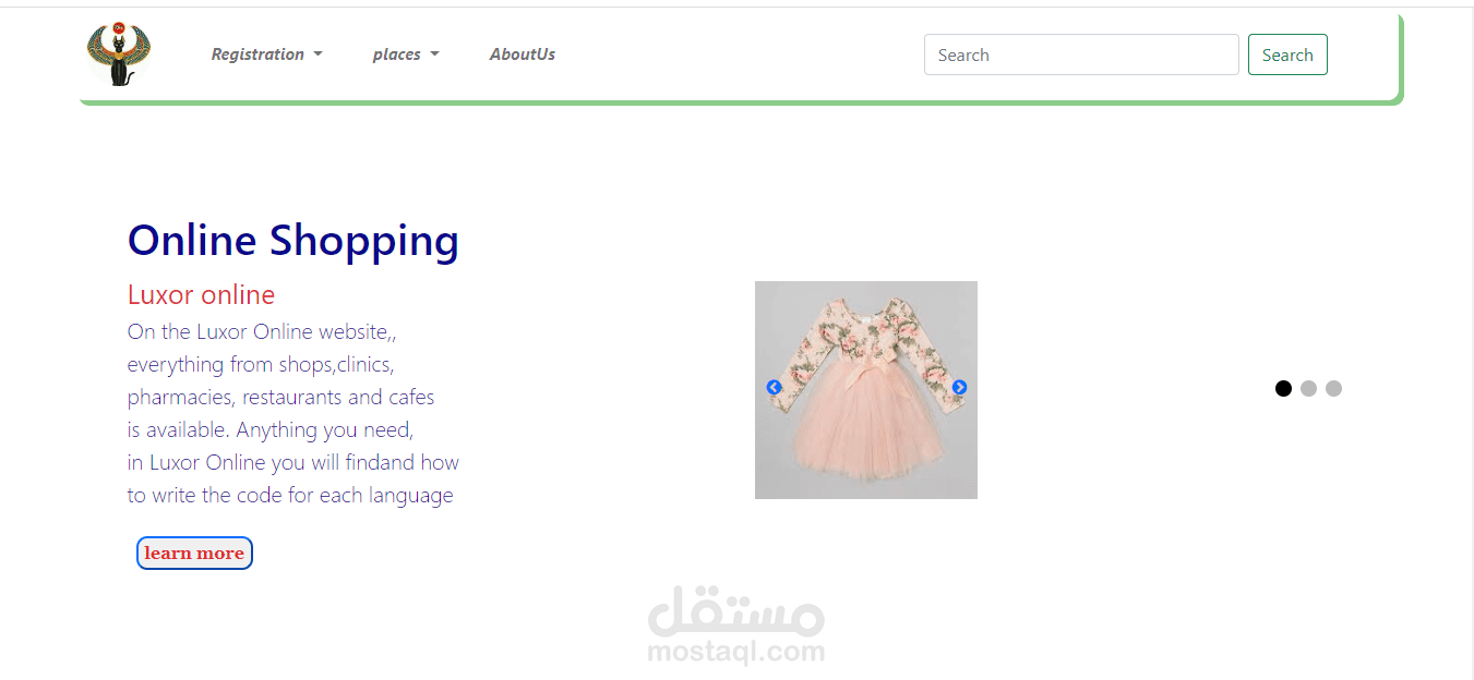 website using Bootstrap