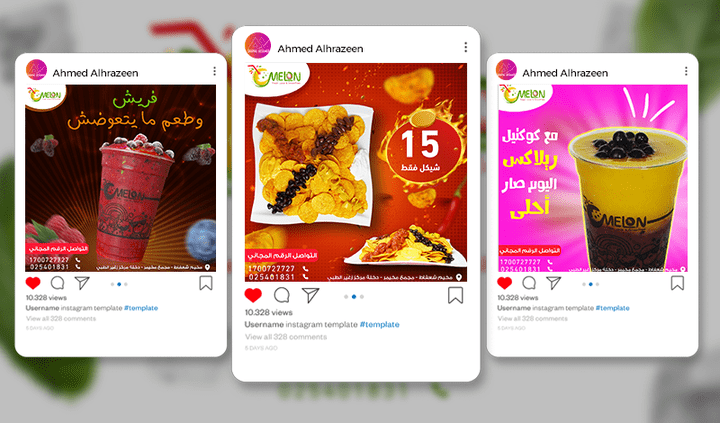 تصميمات سوشيال ميديا للانستقرام والفيس بوكFacebook ,Instagram