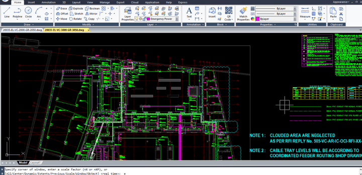 Electrical Shop drawing regarding power system at A Mega Project in Egypt.