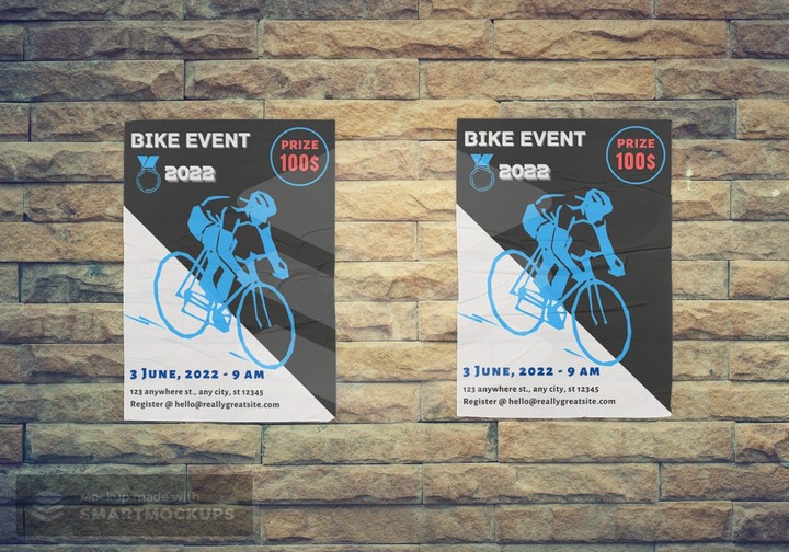 ملصق ( بوستر ) لسباق الدراجات | poster for a Bike Event