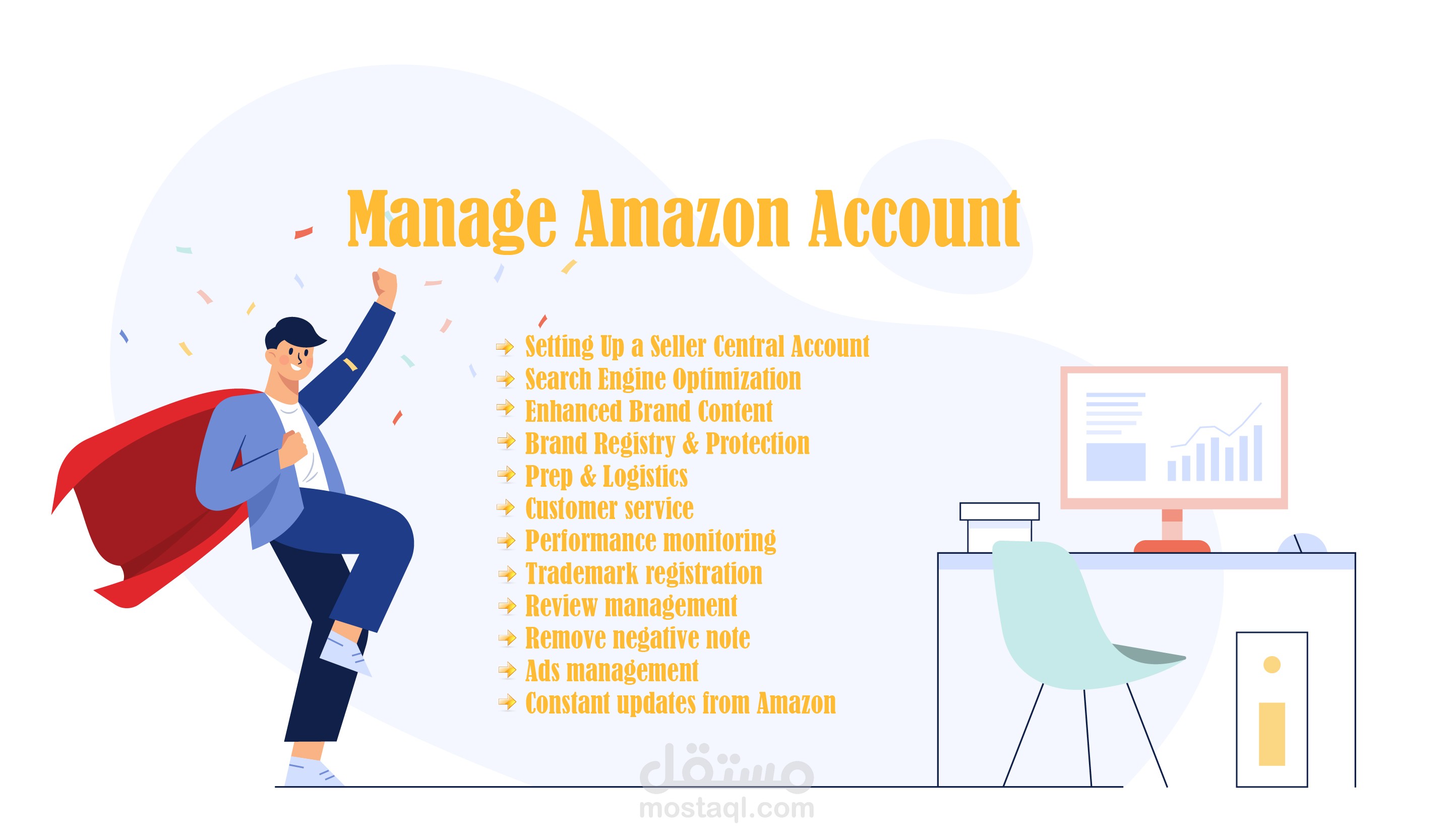 إدارة حسابك على Amazon